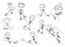 Stickserie - Fußball Jungs